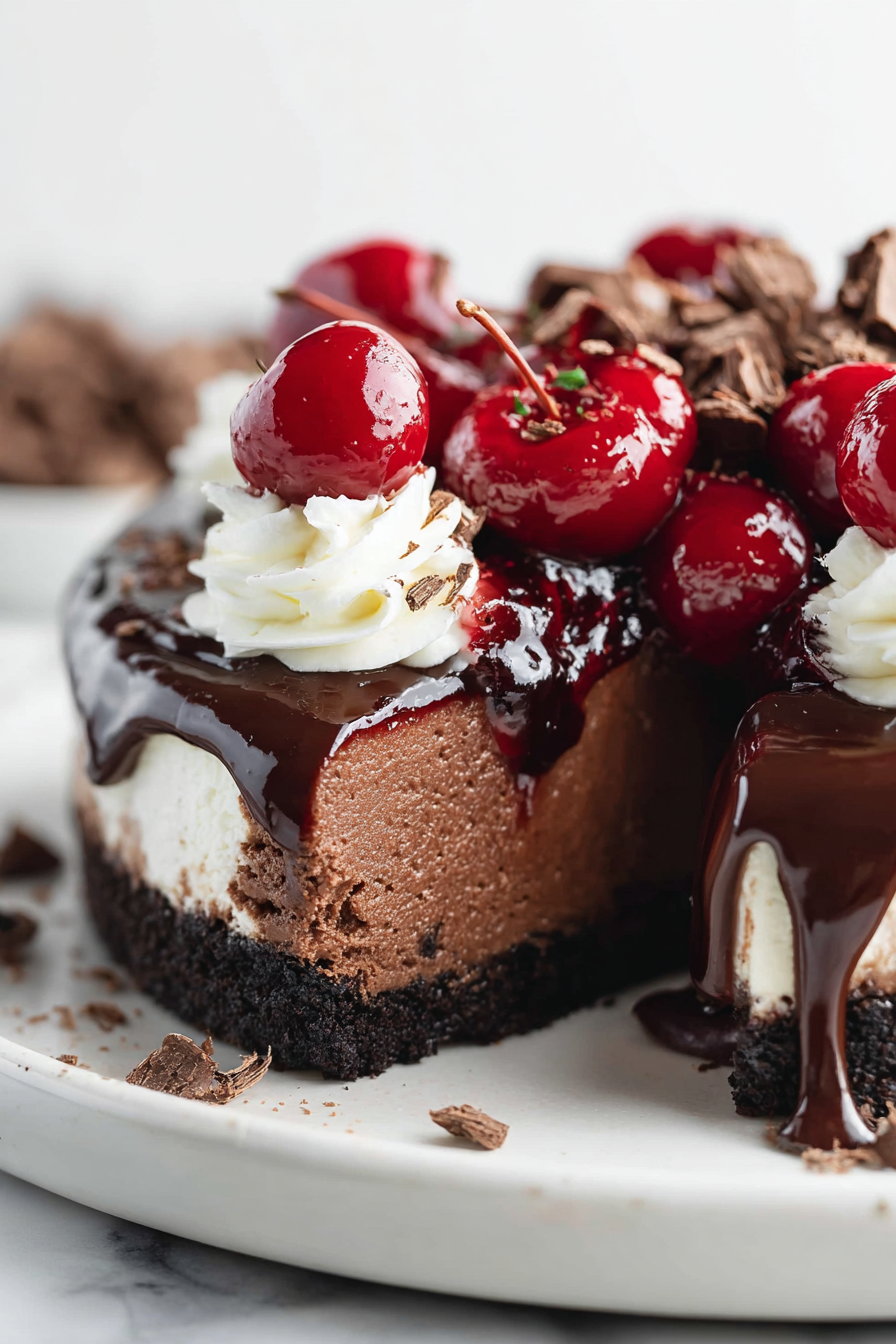 Delish Black Forest Cheesecake