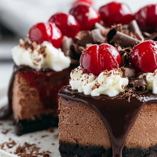 Delish Black Forest Cheesecake