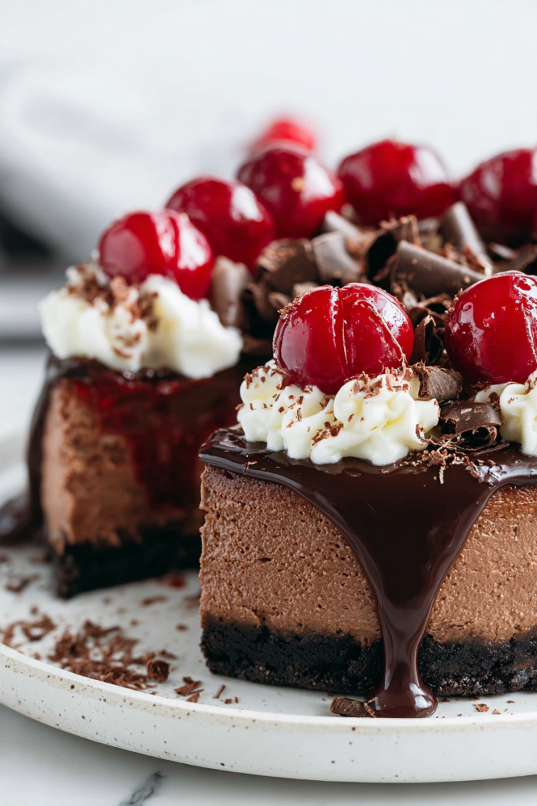 Delish Black Forest Cheesecake