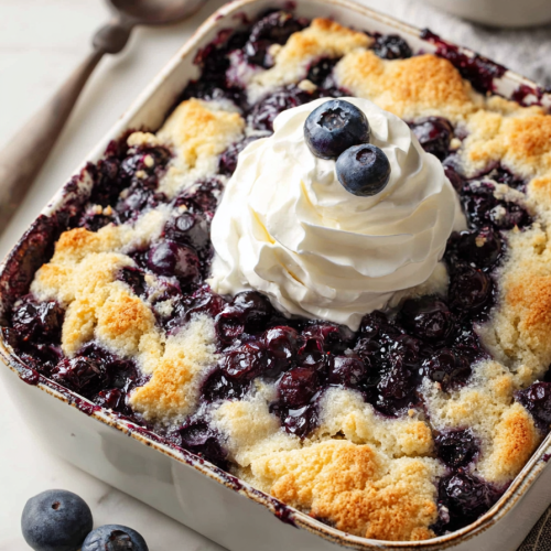 Delish Blueberry Cobbler with Bisquick