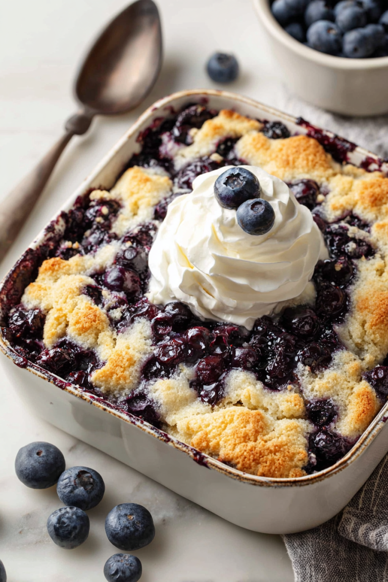 Delish Blueberry Cobbler with Bisquick