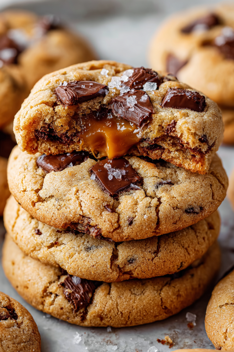 Delish Brown Butter Salted Caramel Cookies