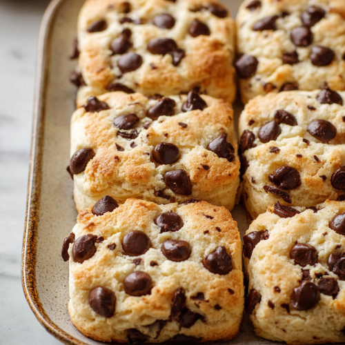 Delish Chocolate Chip Butter Swim Biscuits