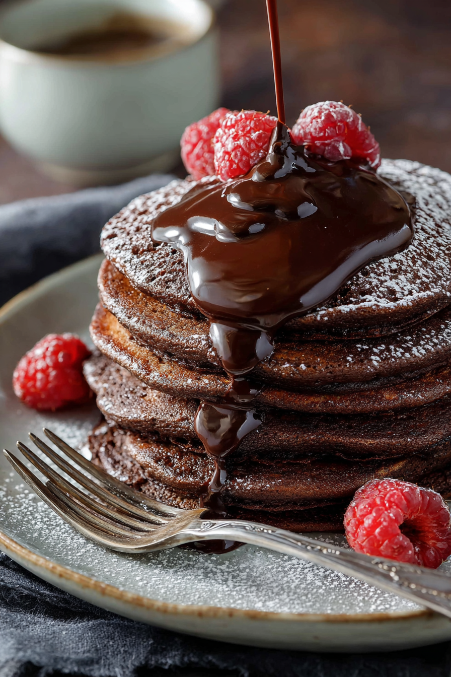 Delish Chocolate Pancakes Recipe