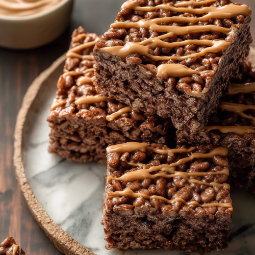 Delish Chocolate Peanut Butter Rice Krispies
