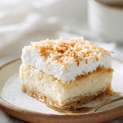 Delish Coconut Cream Pie Bars