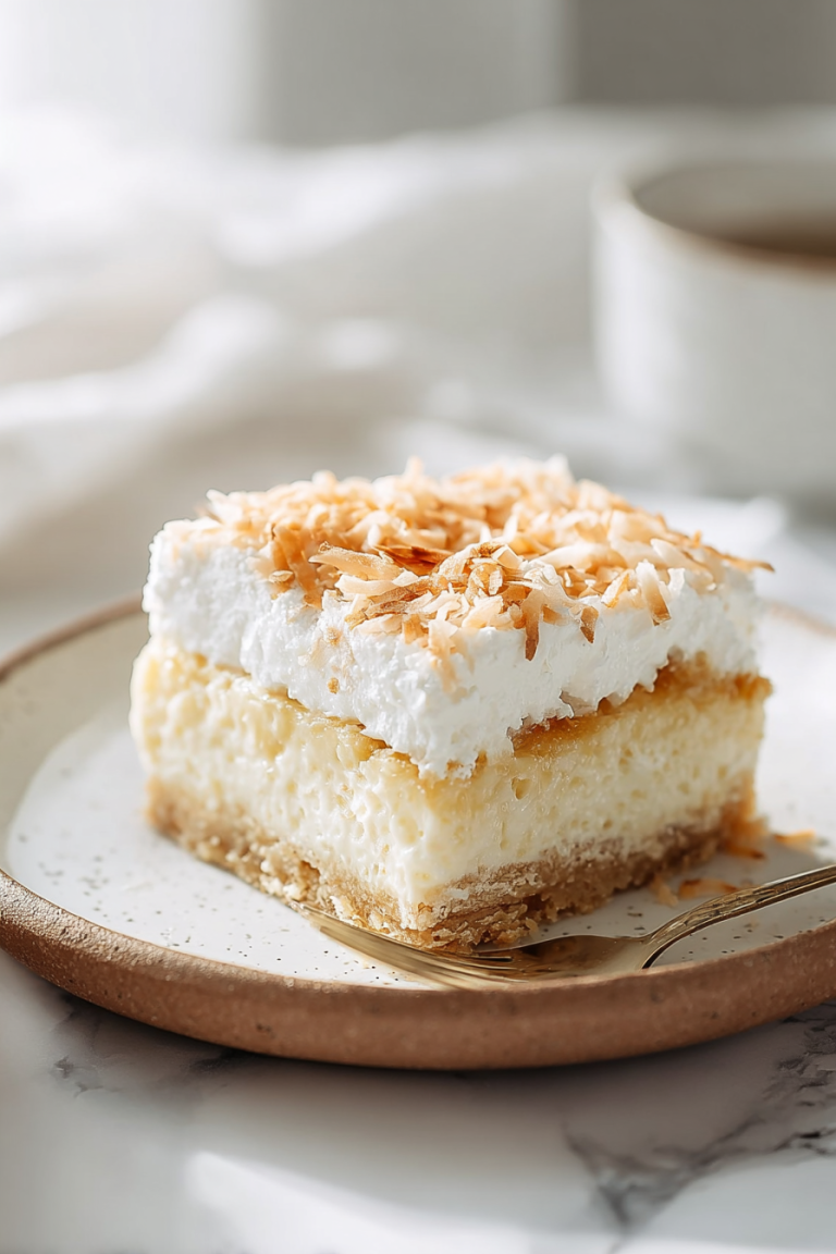 Delish Coconut Cream Pie Bars