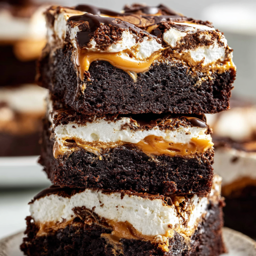 Delish Fluffernutter Brownies