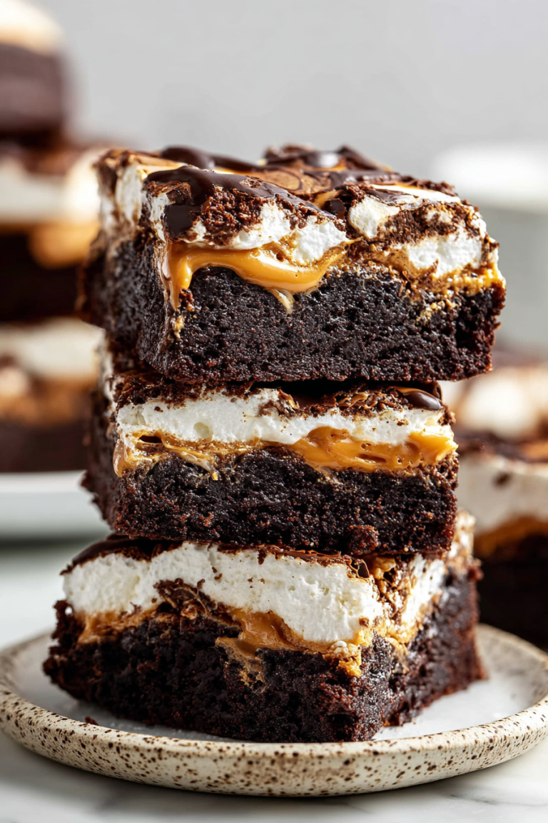 Delish Fluffernutter Brownies