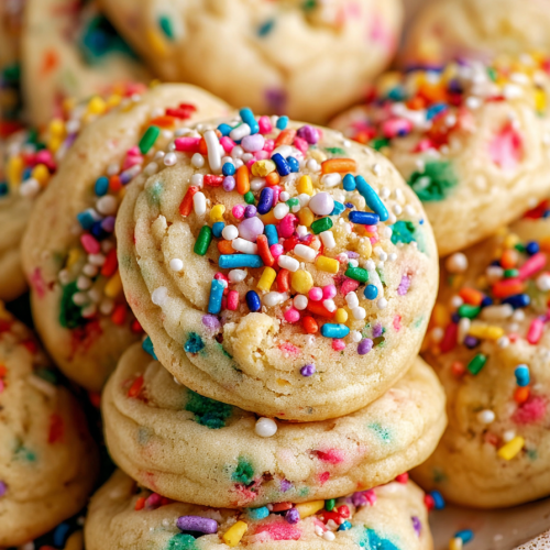 Delish Funfetti Cheesecake Pudding Cookies
