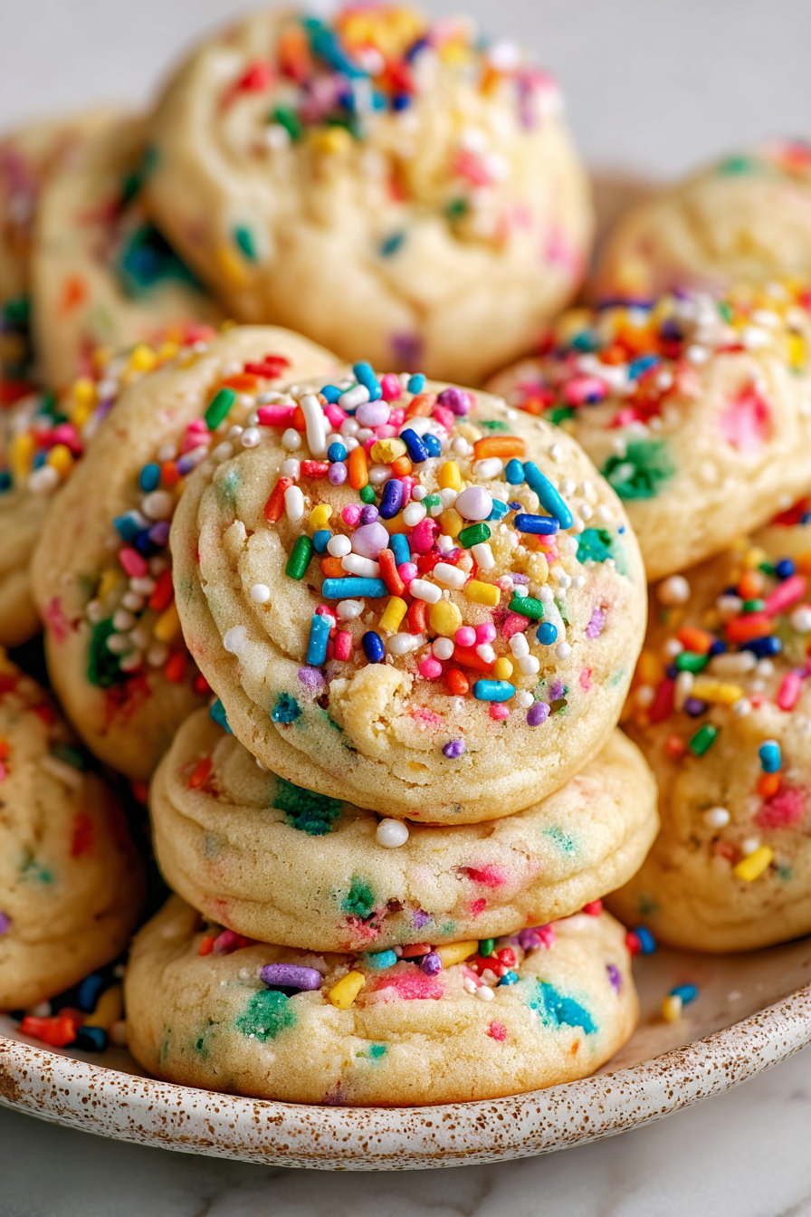 Delish Funfetti Cheesecake Pudding Cookies