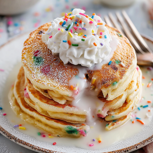 Delish Funfetti Pancakes