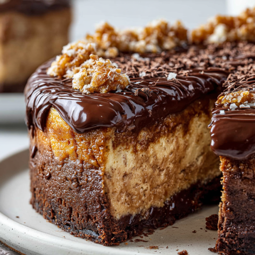 Delish German Chocolate Cheesecake