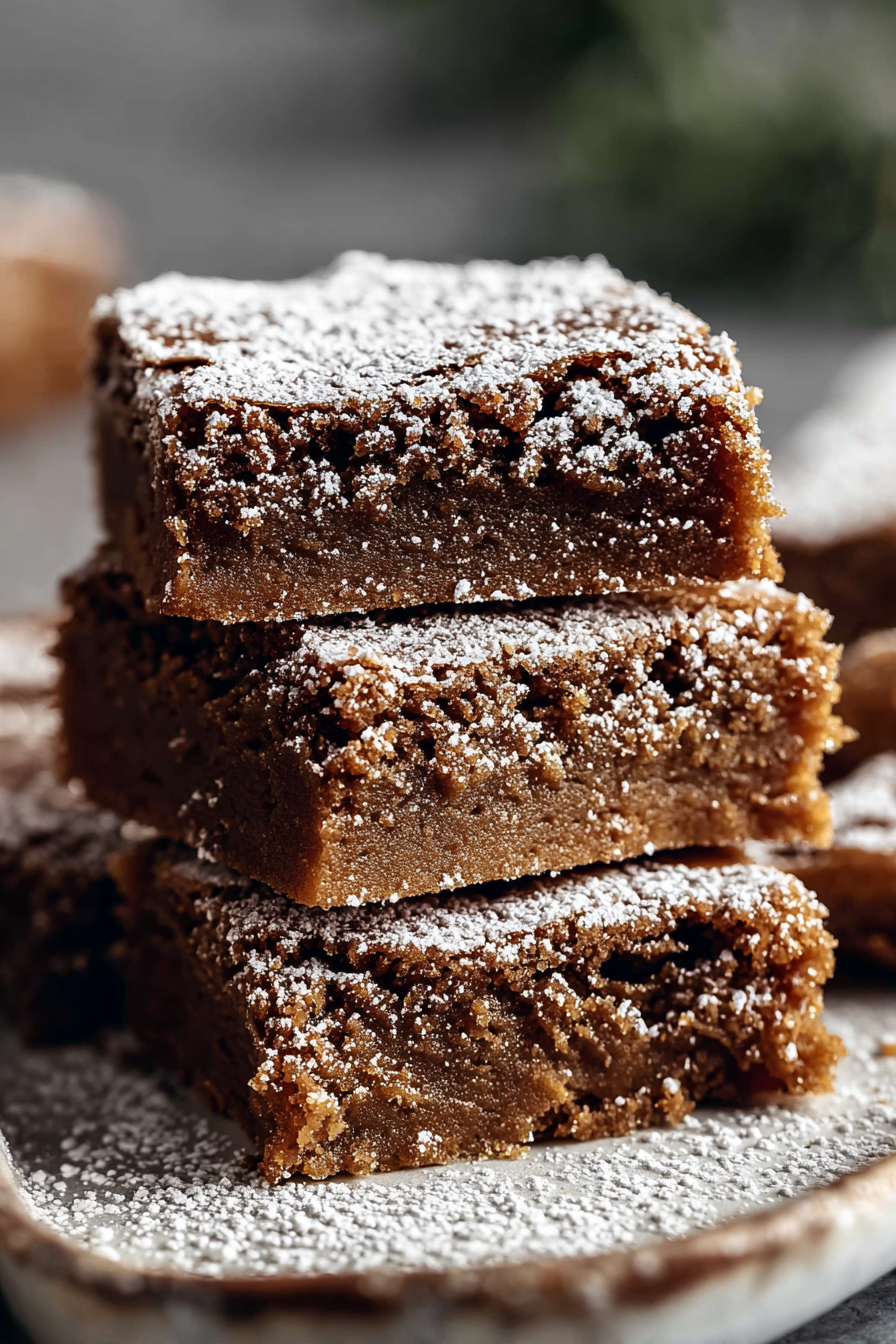 Delish Gingerbread Brownies Recipe