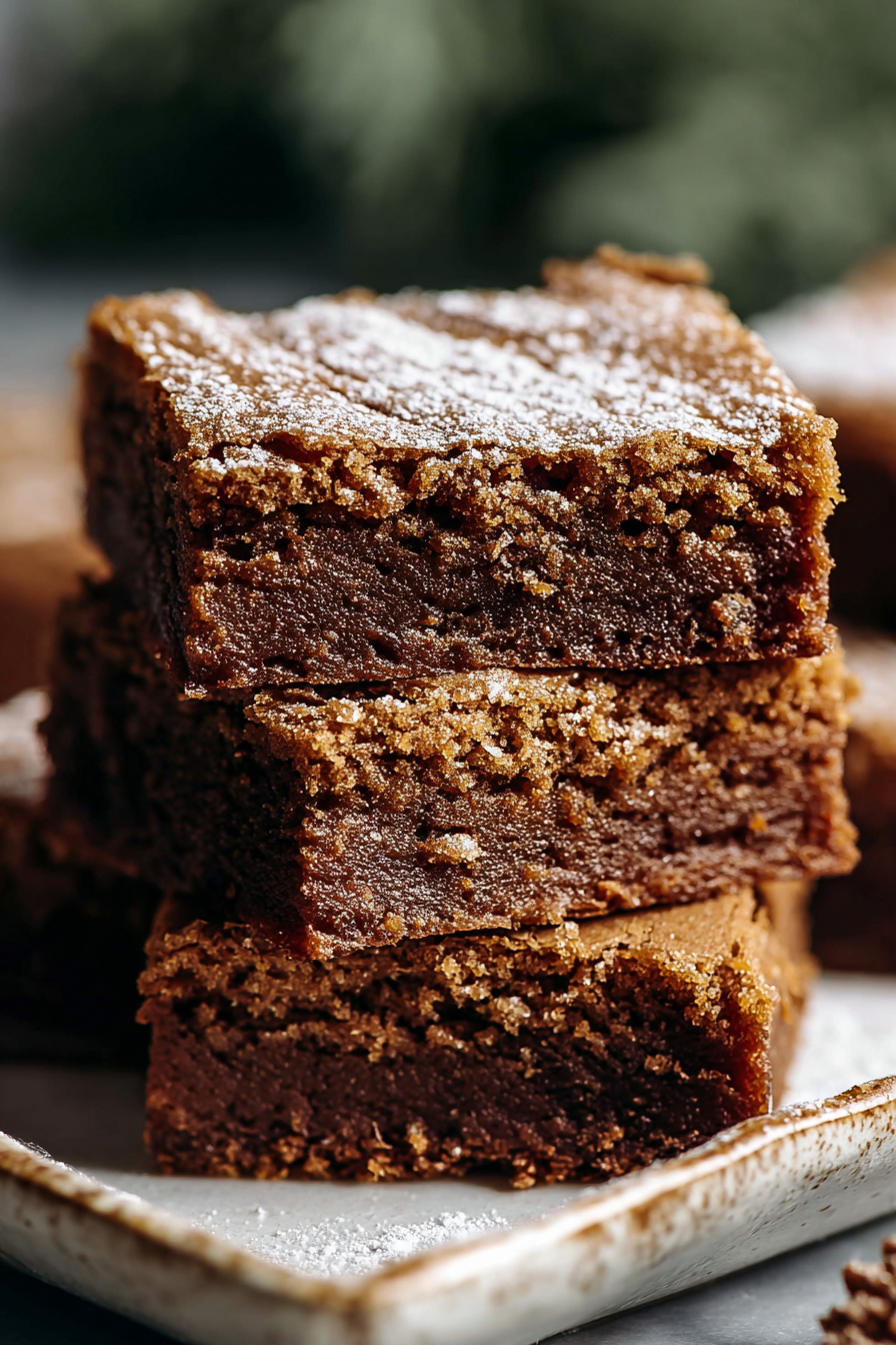 Delish Gingerbread Brownies Recipe