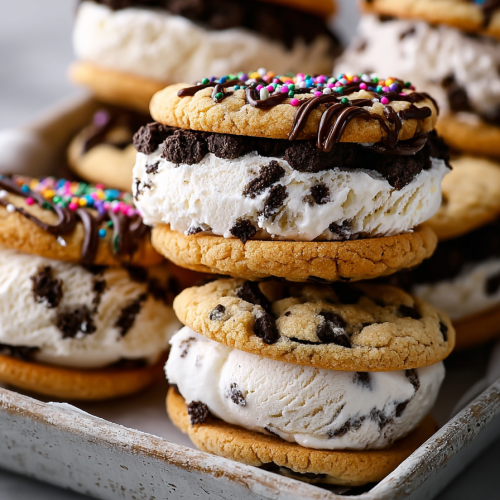 Delish Ice Cream Cookie Sandwiches
