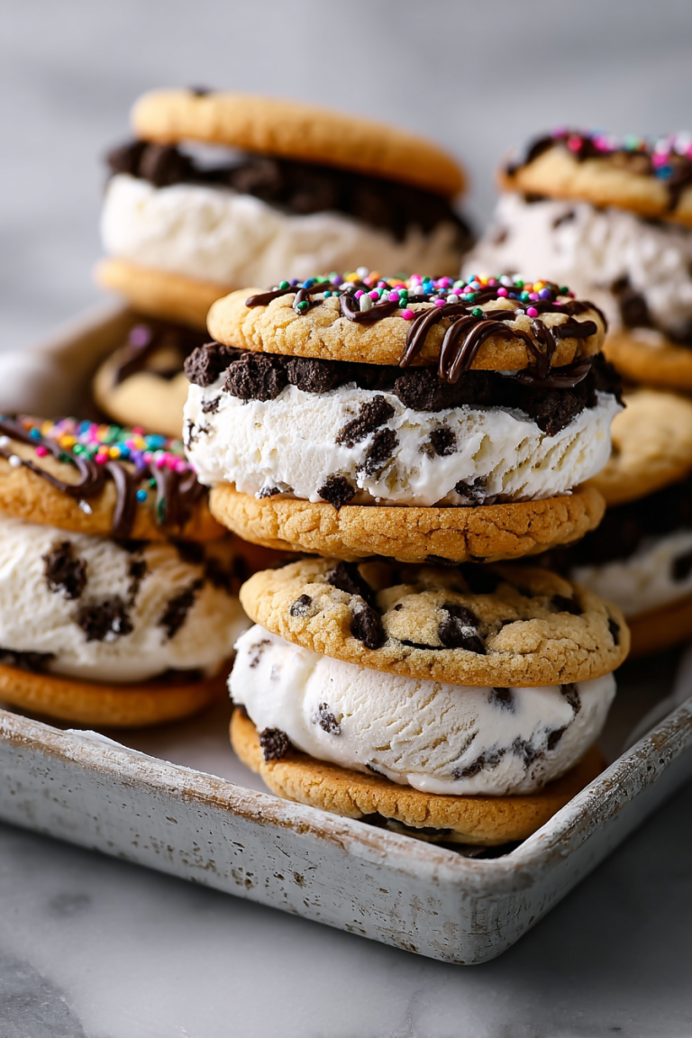 Delish Ice Cream Cookie Sandwiches