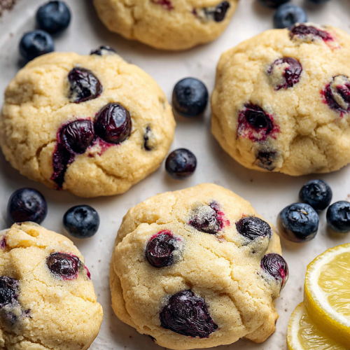 Delish Lemon Blueberry Cookies