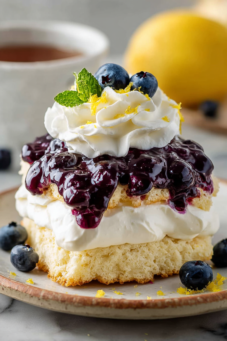Delish Lemon Blueberry Shortcake