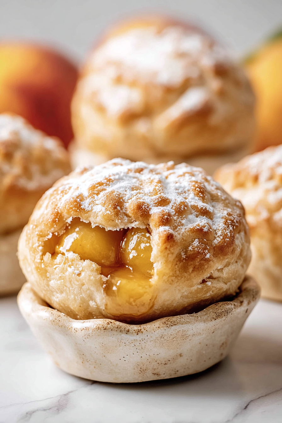 Delish Peach Pie Bombs