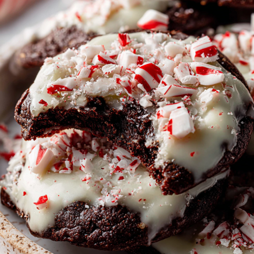 Delish Peppermint Bark Cookies