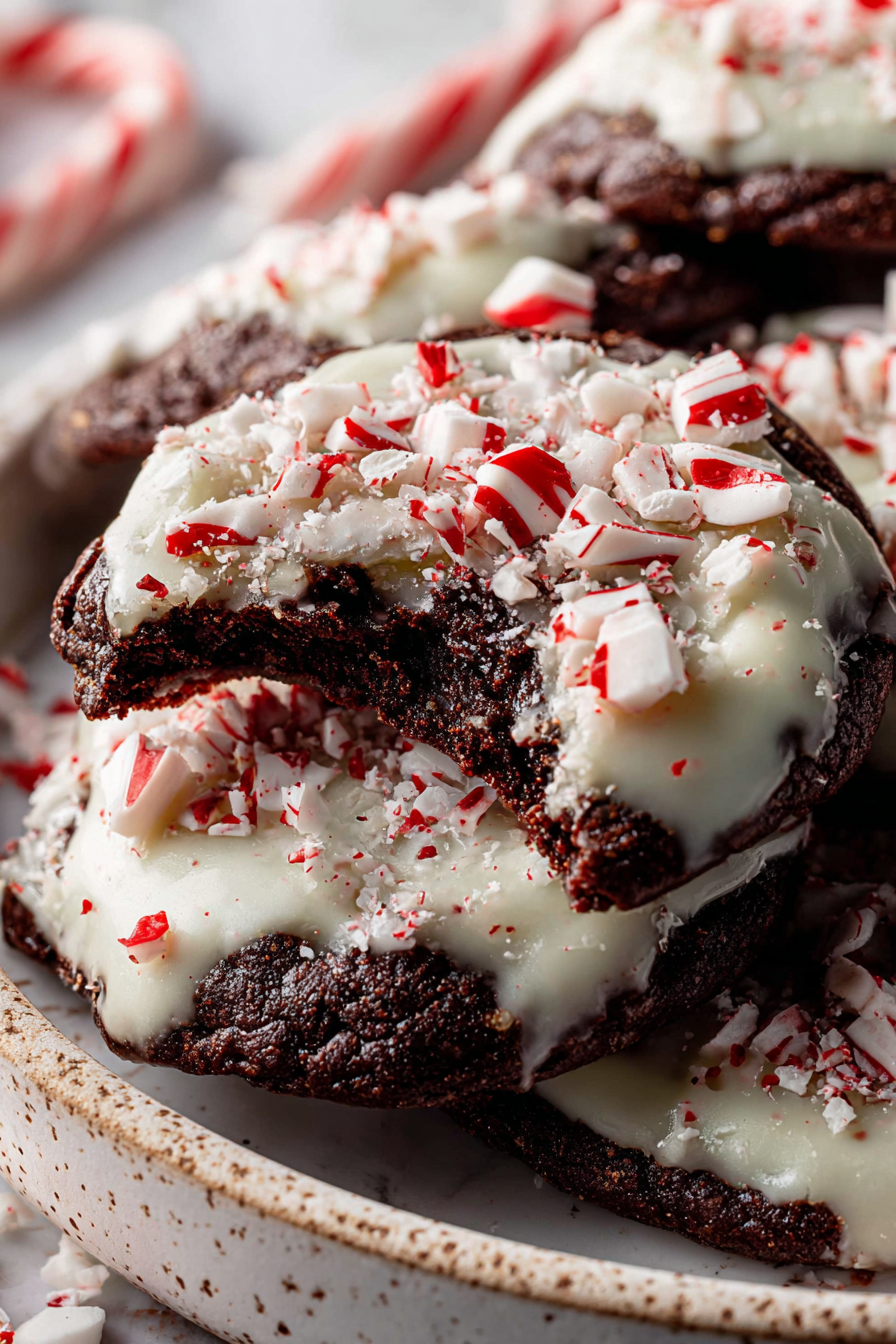 Delish Peppermint Bark Cookies