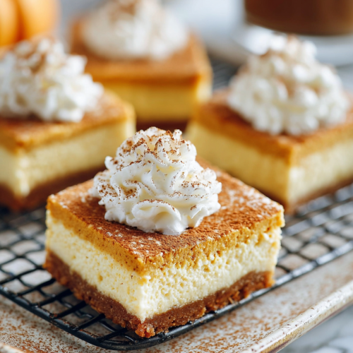 Delish Pumpkin Cheesecake Bars
