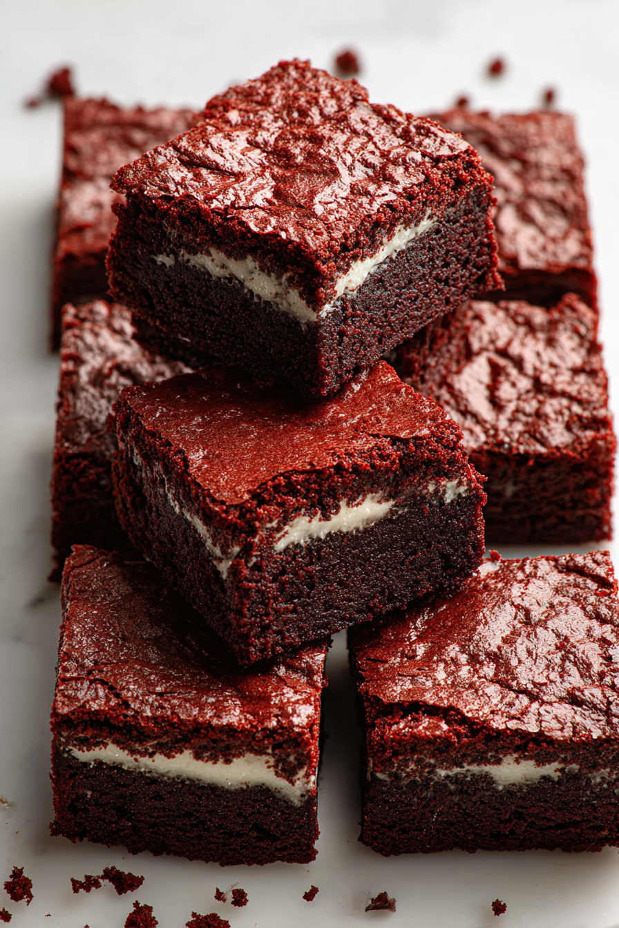 Delish Red Velvet Brownies