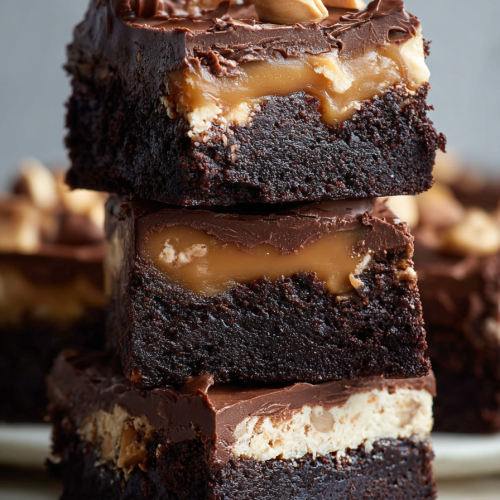 Delish Snickers Brownies Recipe