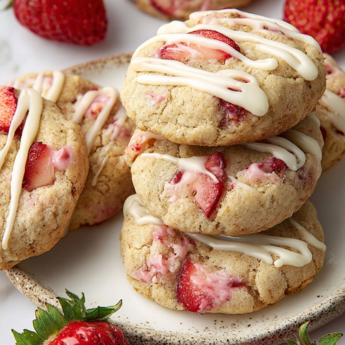 Delish Strawberry Banana Cheesecake Cookies