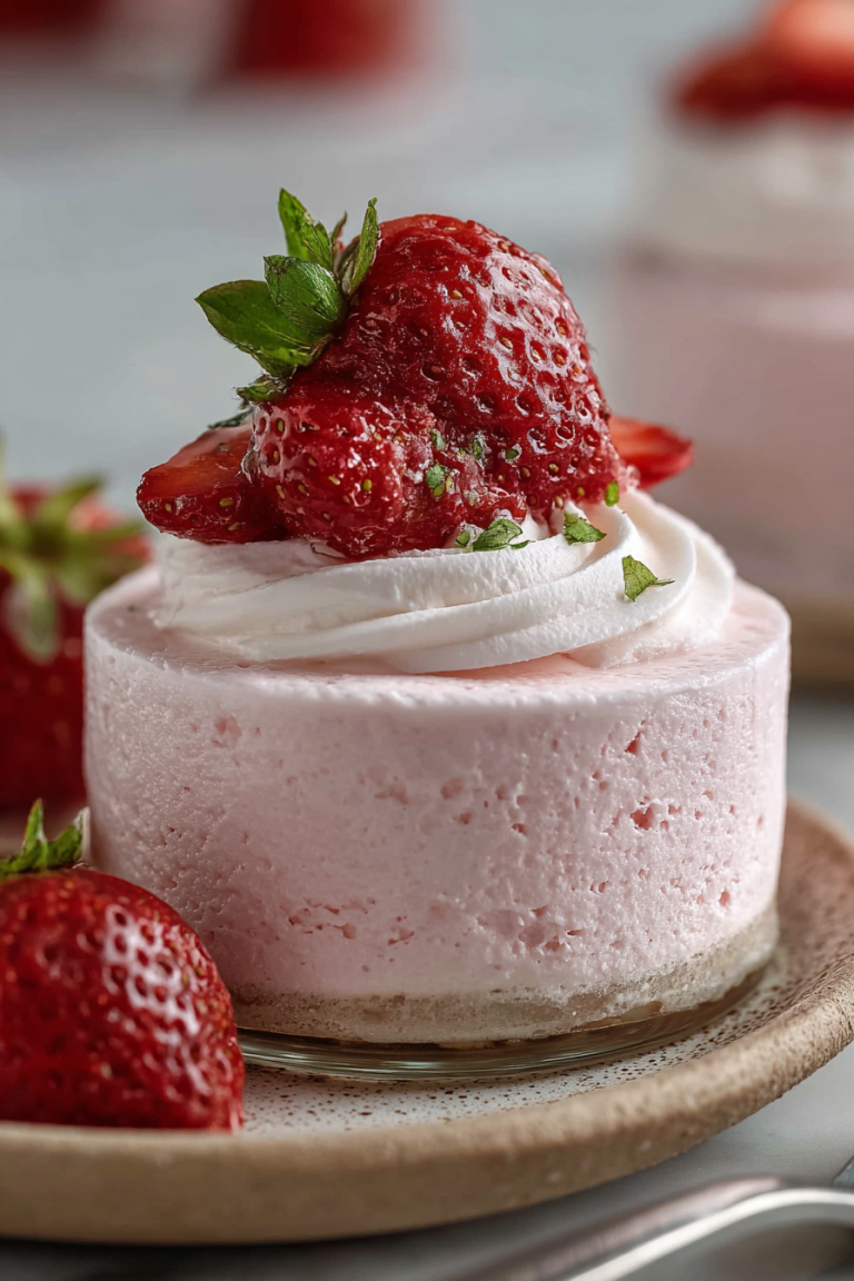 Delish Strawberry Cheesecake Mousse