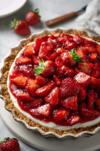 Delish Strawberry Cream Cheese Pie