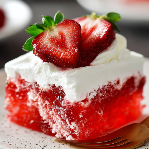 Delish Strawberry Jello Poke Cake