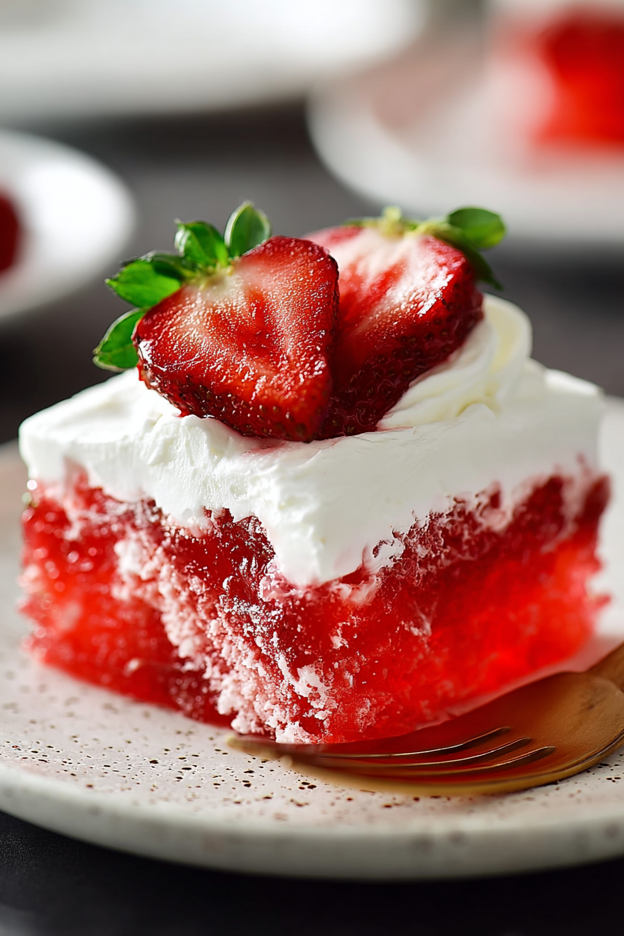 Delish Strawberry Jello Poke Cake