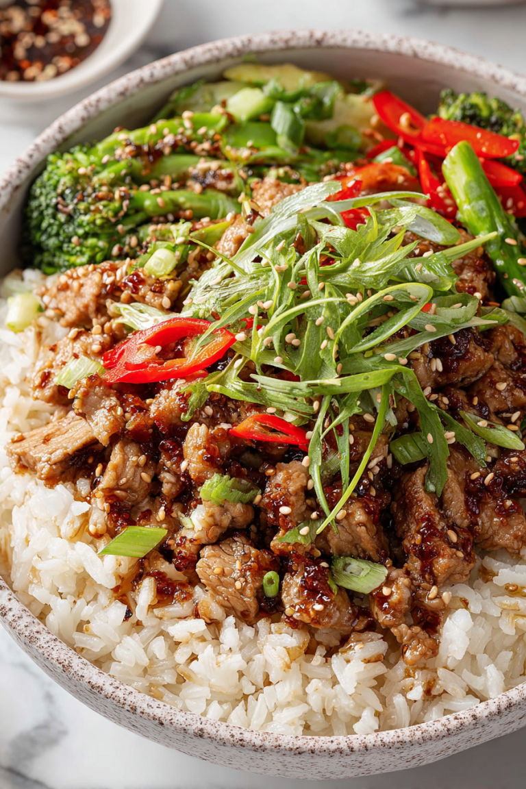 Delish Teriyaki Turkey Rice Bowl
