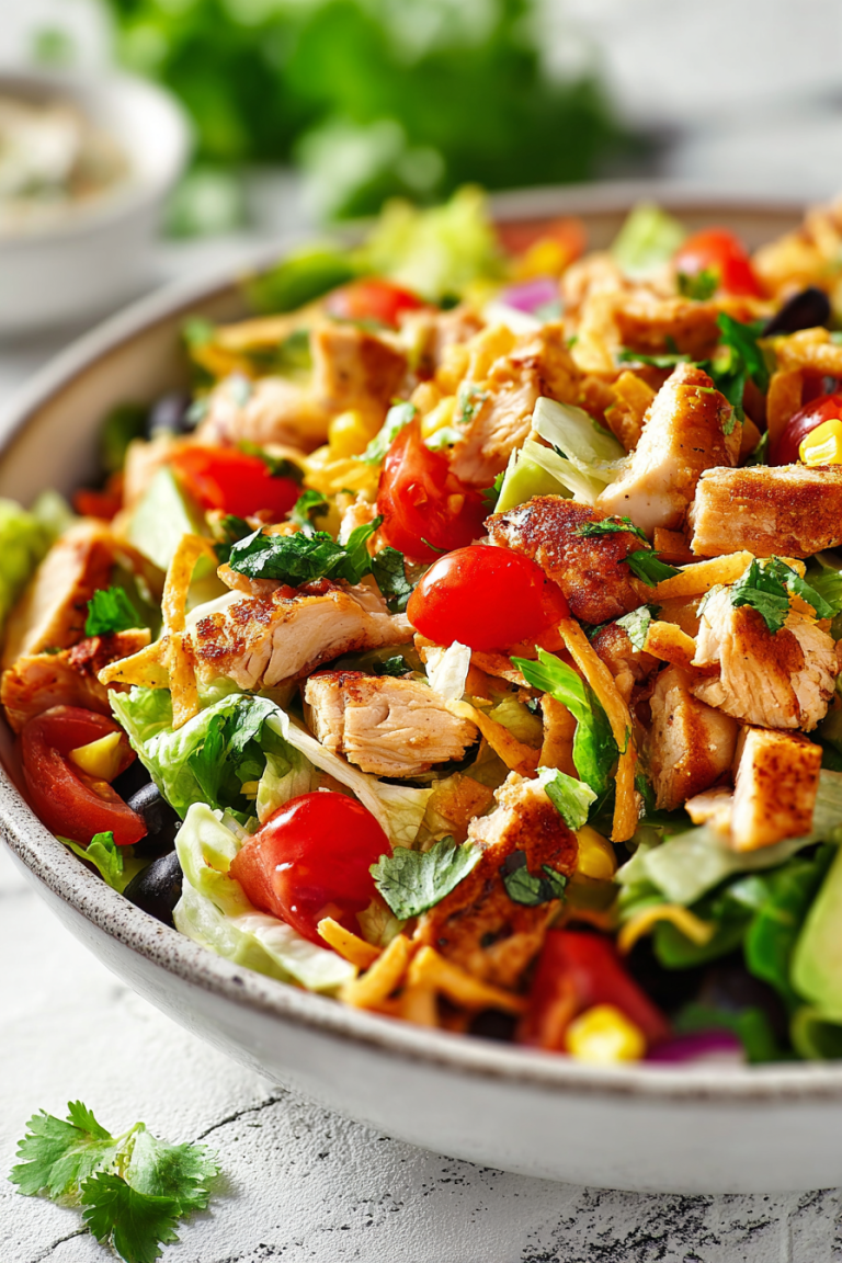 Delish Tex Mex Chicken Chopped Salad
