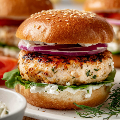 Easy Chicken and Feta Burgers