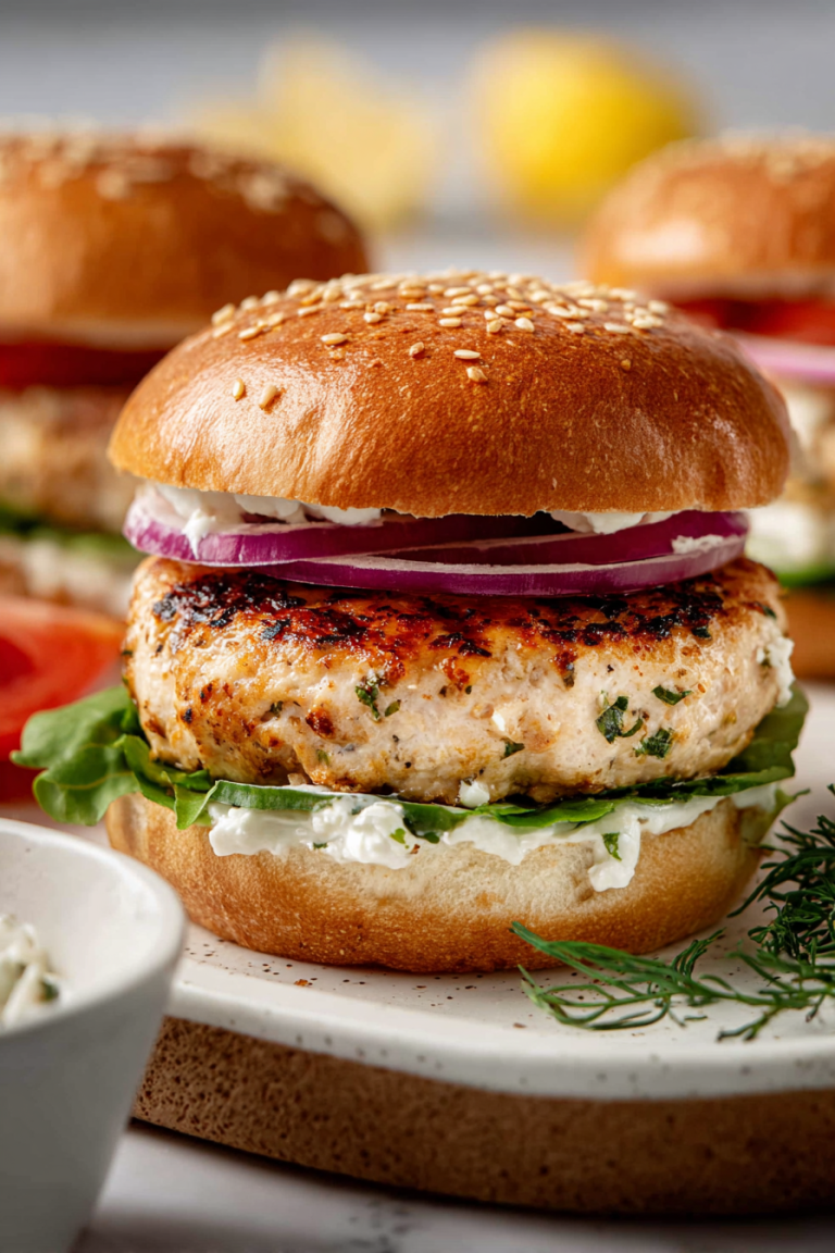 Easy Chicken and Feta Burgers