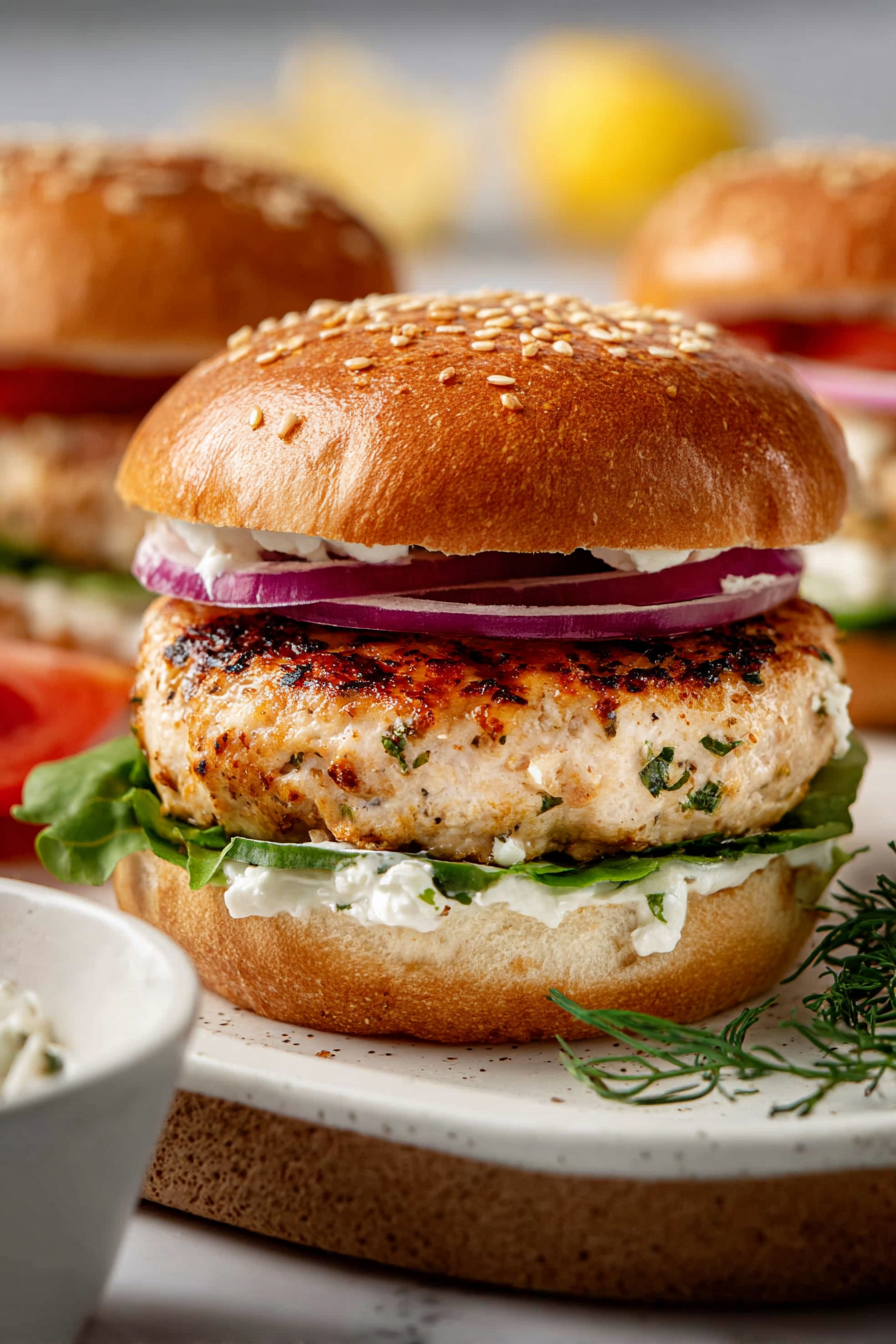 Easy Chicken and Feta Burgers
