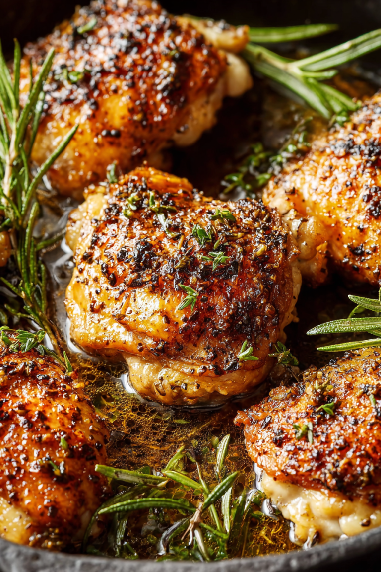 Easy Crispy Cast Iron Chicken Thighs