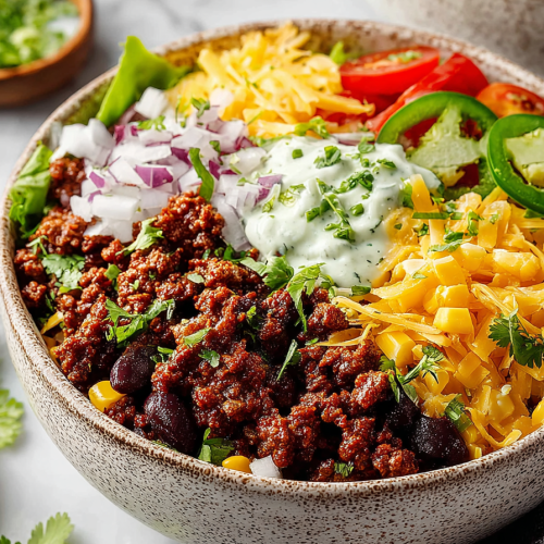 Easy Ground Beef Taco Bowls