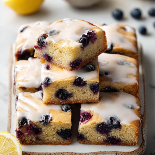 Easy Lemon Blueberry Blondies