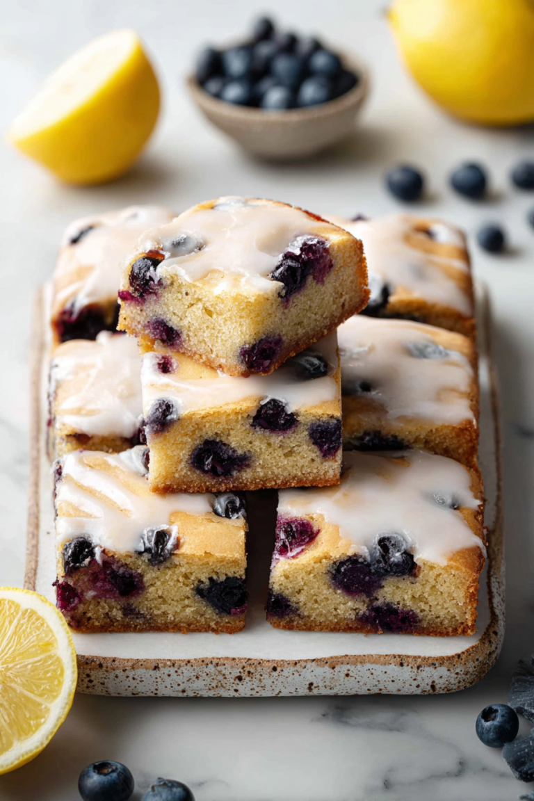 Easy Lemon Blueberry Blondies