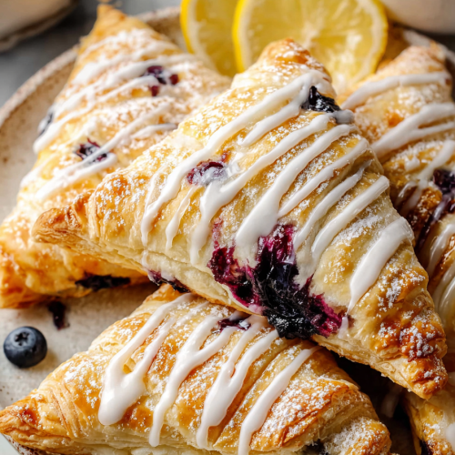 Easy Lemon Blueberry Turnovers