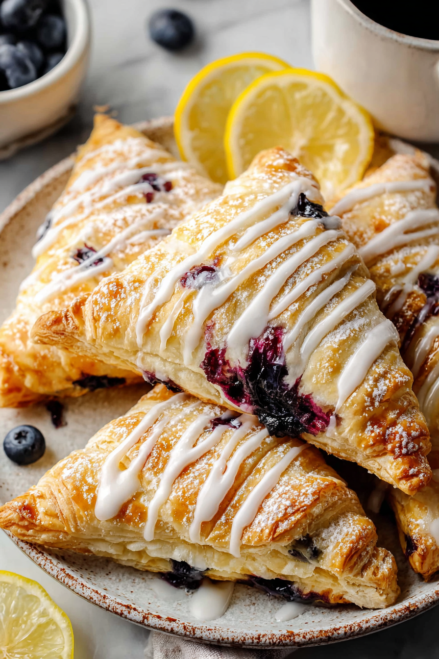 Easy Lemon Blueberry Turnovers