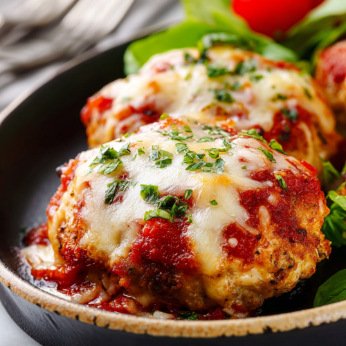 Easy Mini Chicken Parmesan Meatloaves