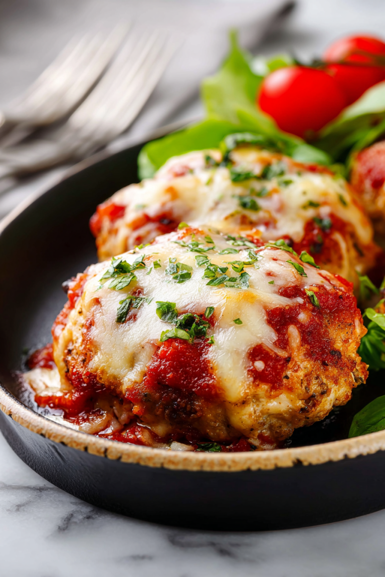 Easy Mini Chicken Parmesan Meatloaves