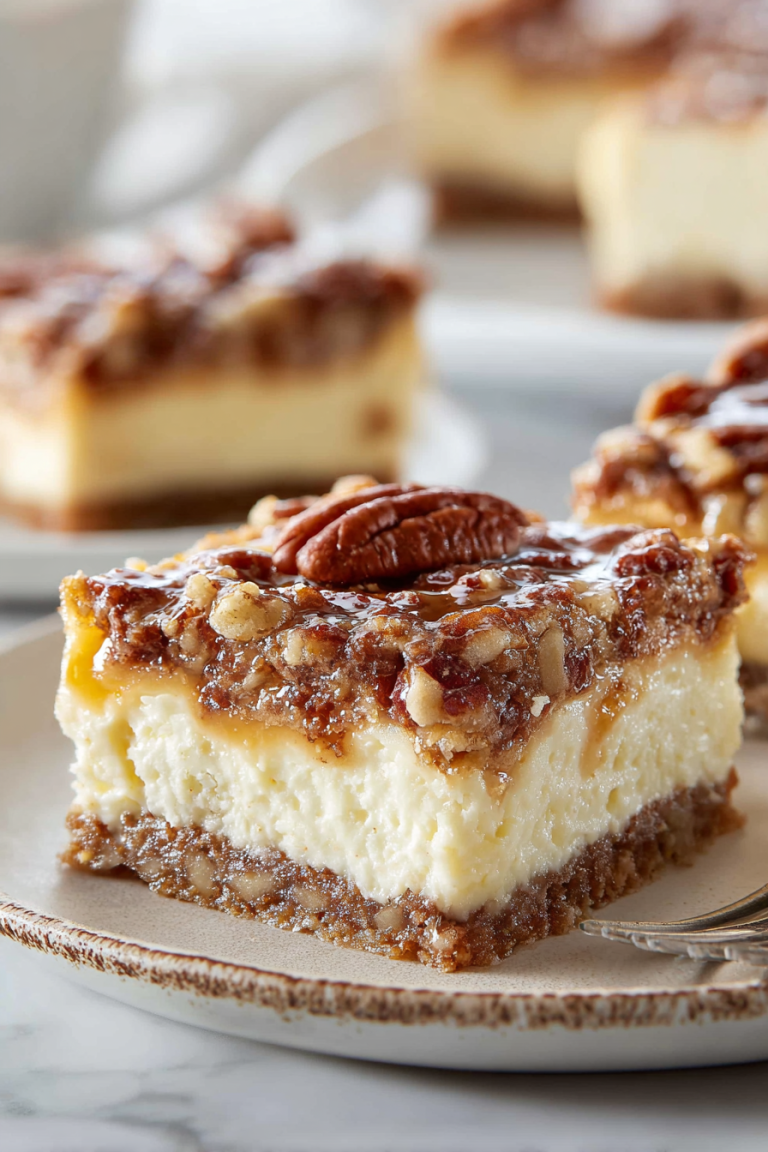 Easy Pecan Pie Cheesecake Bars