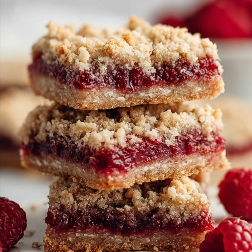 Easy Raspberry Oatmeal Crumble Bars