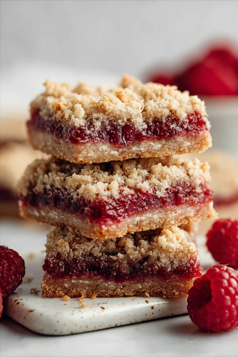 Easy Raspberry Oatmeal Crumble Bars